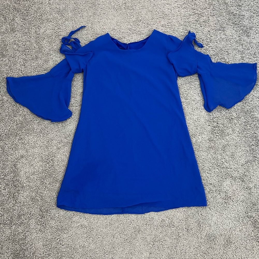 I.N. Girl Girl’s 7 Flare Sleeve Royal Blue Dress